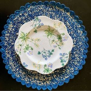 Crochet Rafia Placemat (Sapphire)